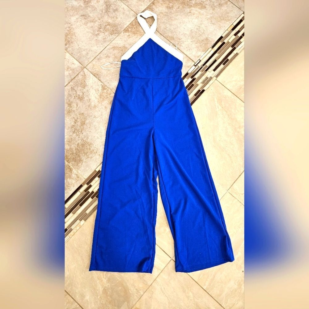 Shein blue jumpsuit size medium